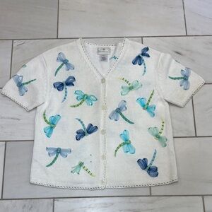 Vintage (1998) Susan Bristol “Dragonflies” sweater, S